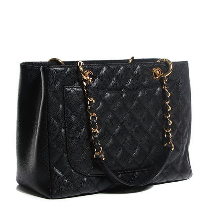 Chanel Caviar Quilted Grand Shopping Tote GST Black 3 of 8