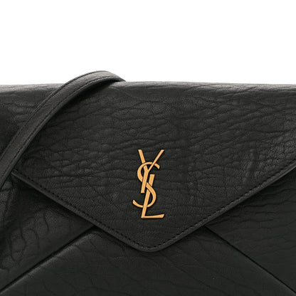 Saint Laurent Supple Lambskin Small Cassandre Chain Pouch Black 8 of 11