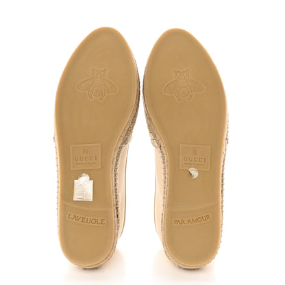 Gucci Canvas Logo Espadrilles 38.5 Greggio White 5 of 9