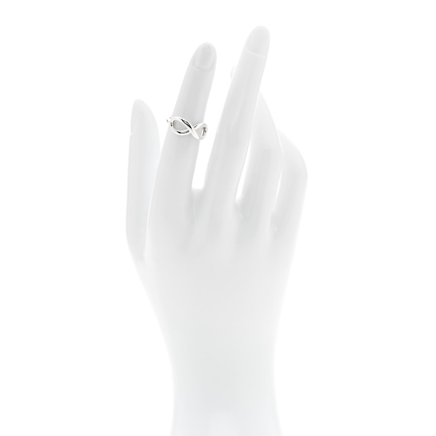 Tiffany Sterling Silver Infinity Ring 46 3.75 2 of 4