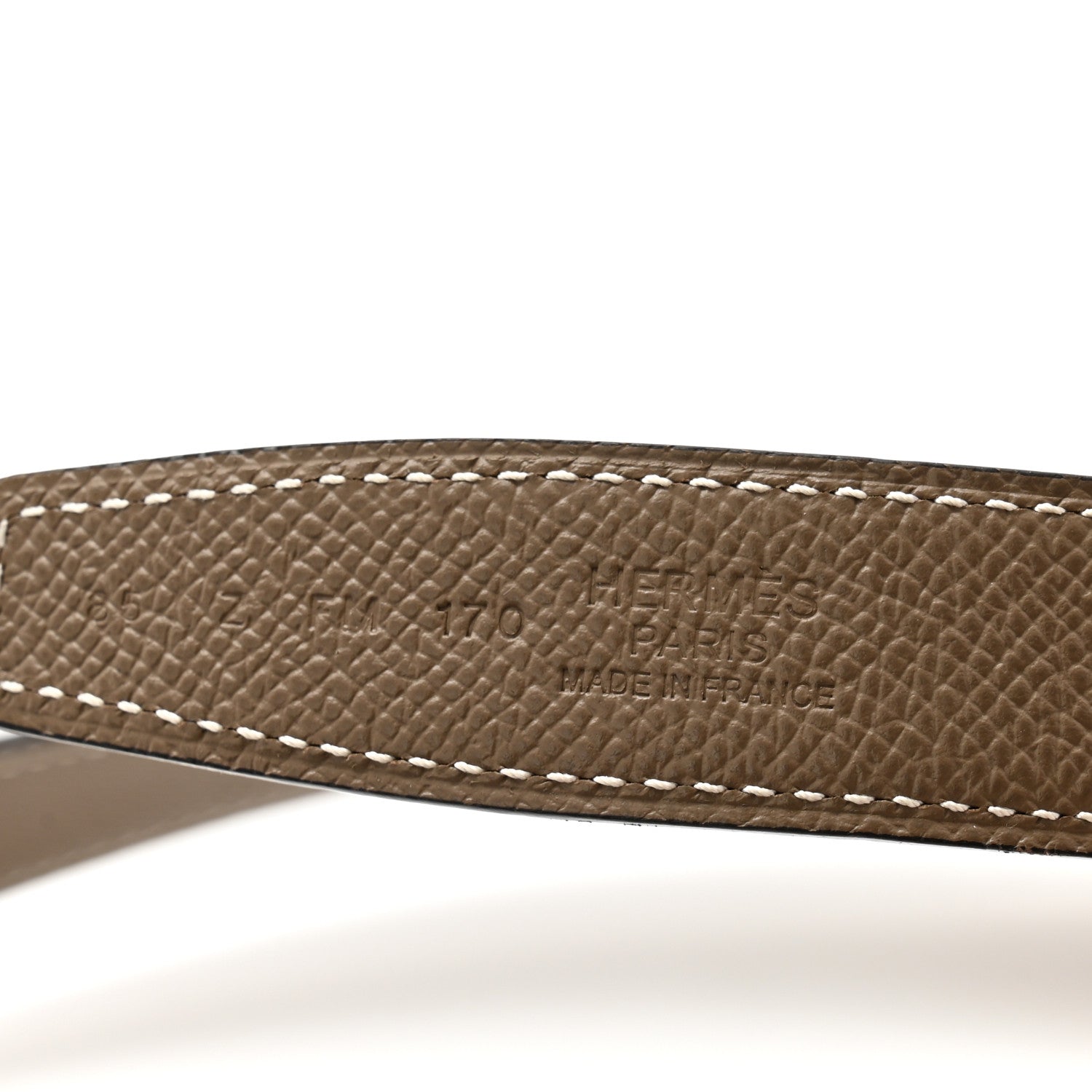 Hermes Swift Epsom 24mm Mini H Belt 85 34 Black Etoupe 5 of 6