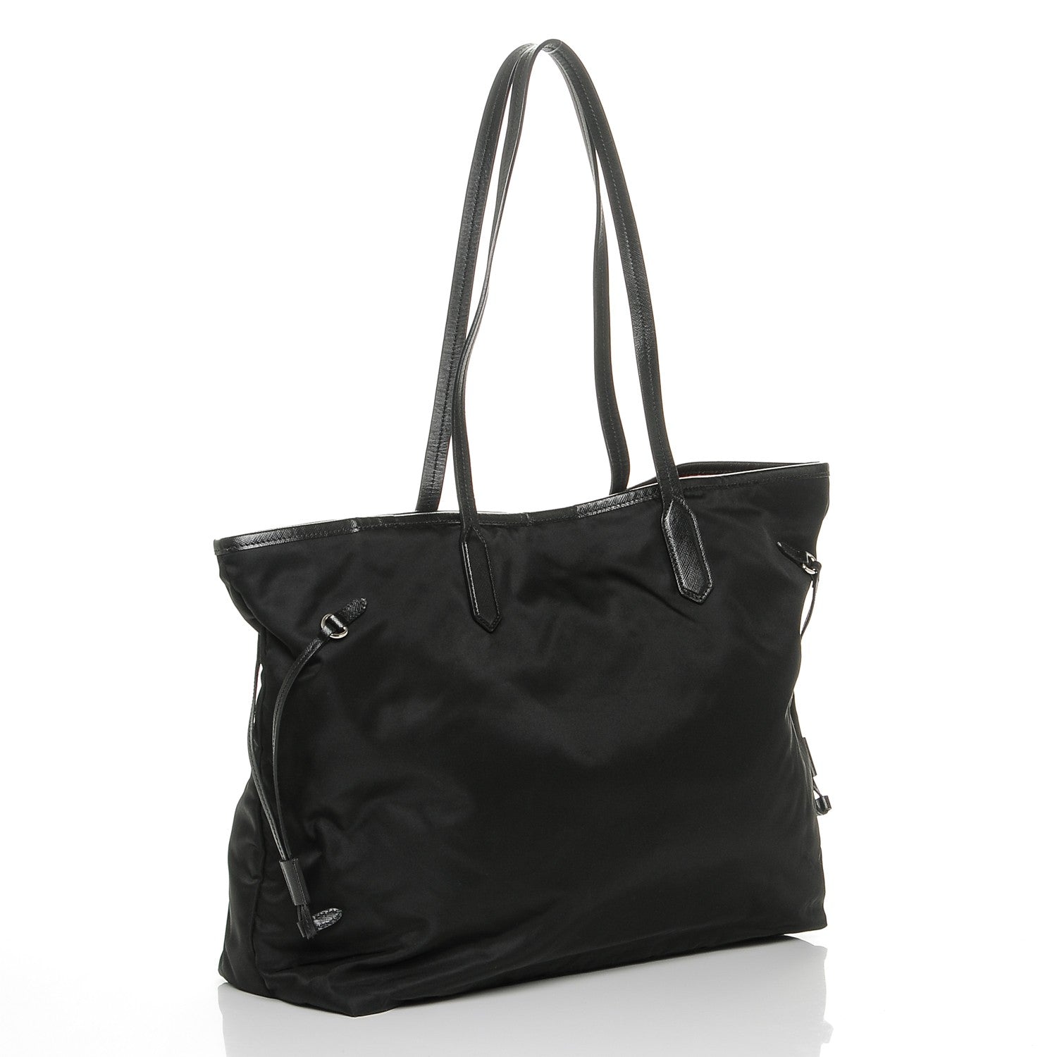 Prada Saffiano Tessuto Nylon Tote Nero Black 3 of 6