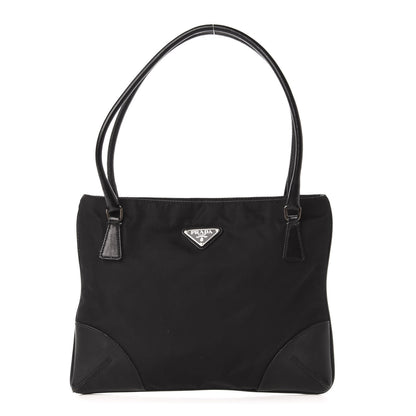 Prada Tessuto Nylon Soft Calf Shoulder Bag Black 1 of 12
