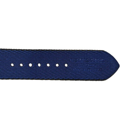 Hermes Nylon Weave Apple Watch Single Tour Band 42mm Black Bleu Saphir 4 of 6