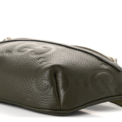 Gucci Piuma Calfskin Jumbo GG Embossed Small Belt Bag Dark Green 10 of 10