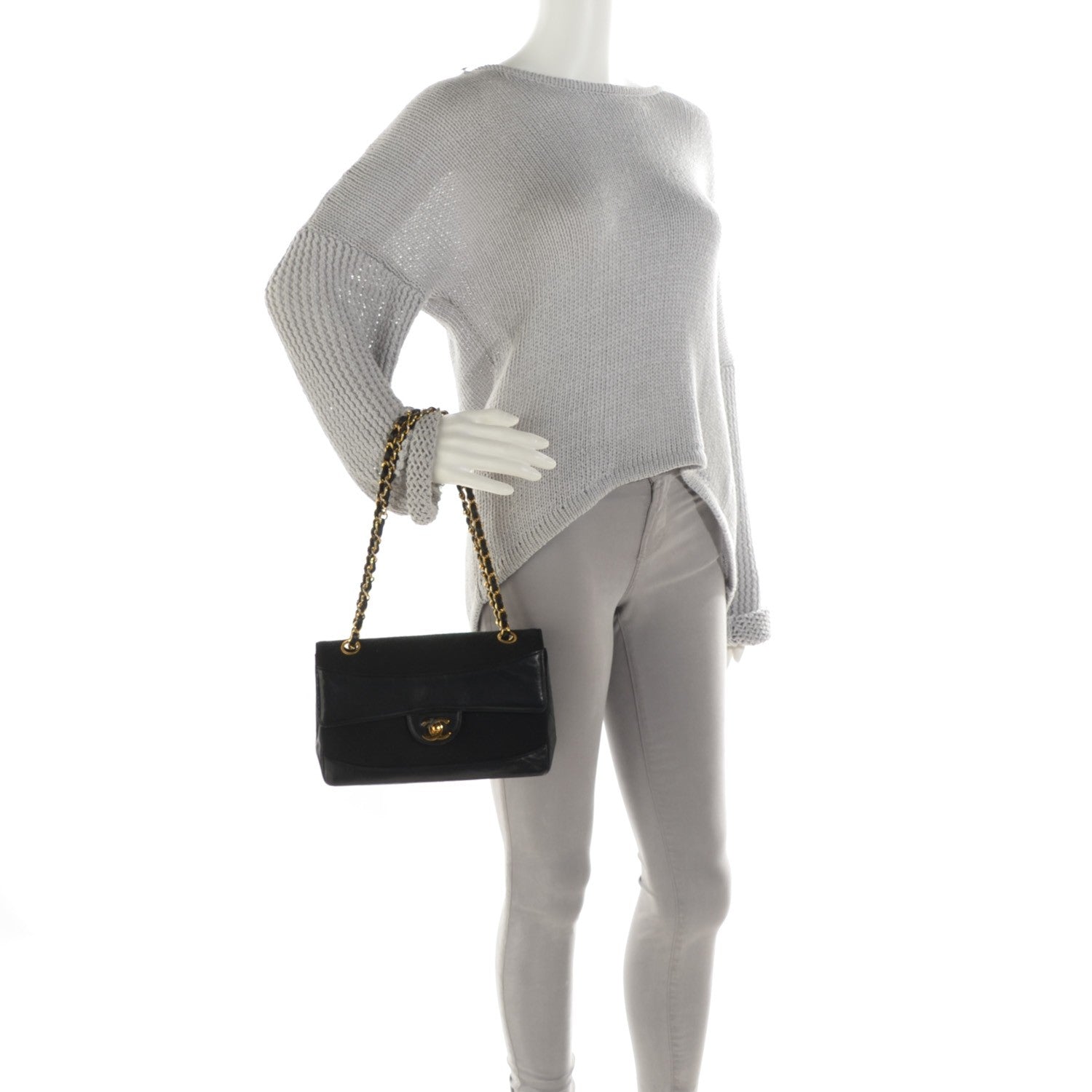 Chanel Lambskin Jersey Quilted Small Flap Black 3 of 10