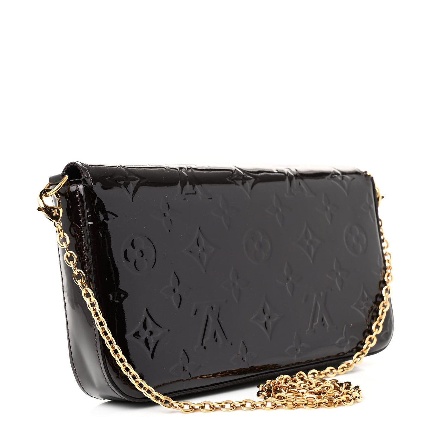 Vernis Pochette Felicie Chain Wallet Amarante