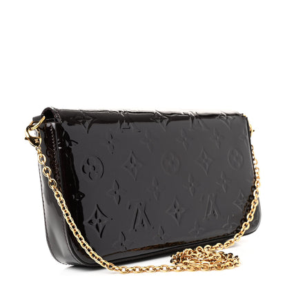 Louis Vuitton Vernis Pochette Felicie Chain Wallet Amarante 3 of 10