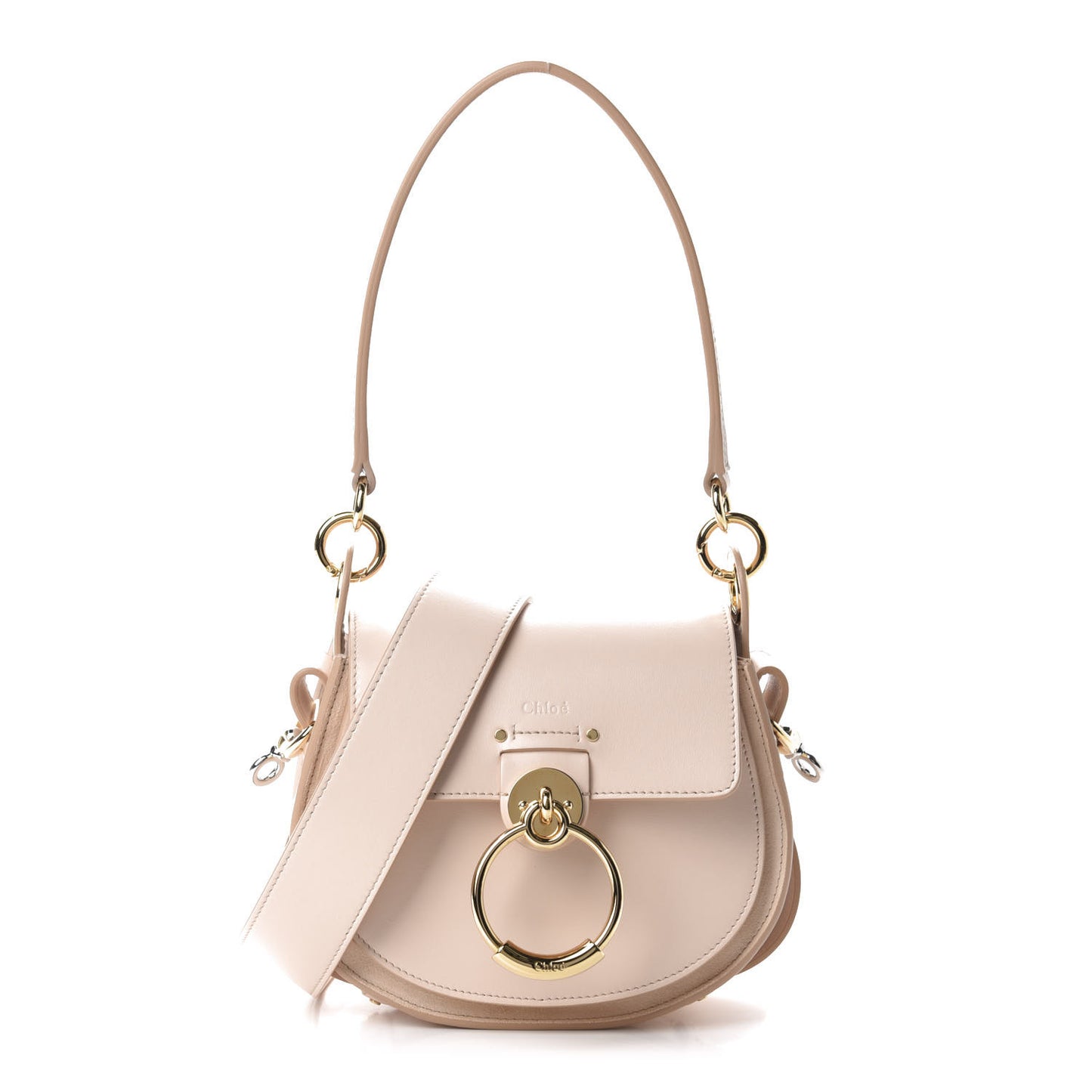 Calfskin Small Tess Bag Biscuit Pink