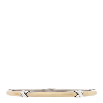 Tiffany Sterling Silver Enamel Signature X Bangle Bracelet White 2 of 4