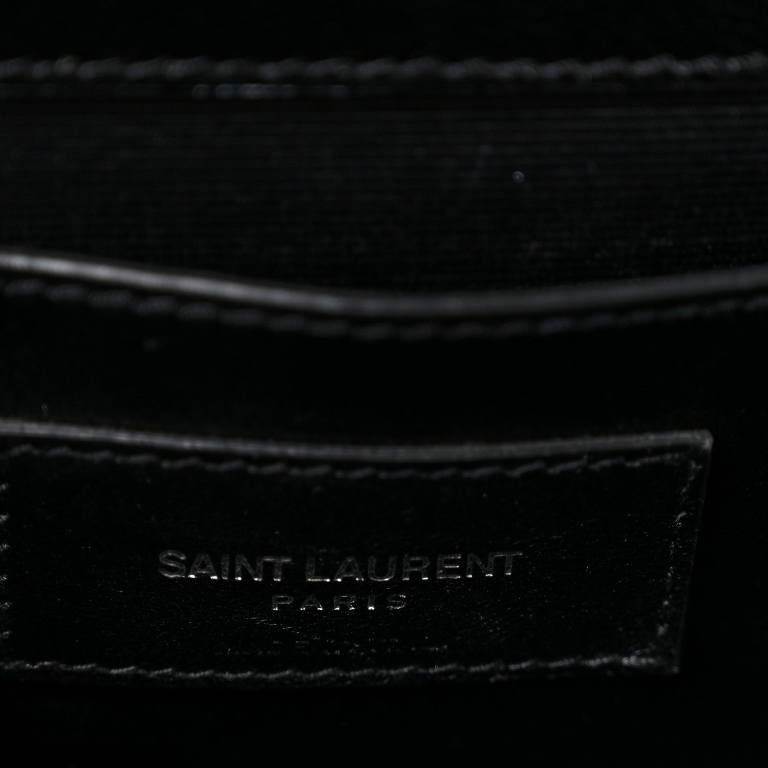 Saint Laurent Grain De Poudre Medium Classic Monogram Kate Satchel Black White 6 of 13