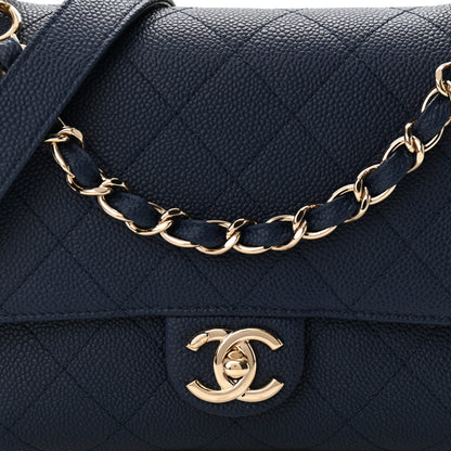 Chanel Caviar Quilted City Walk Flap Navy Blue 8 of 11