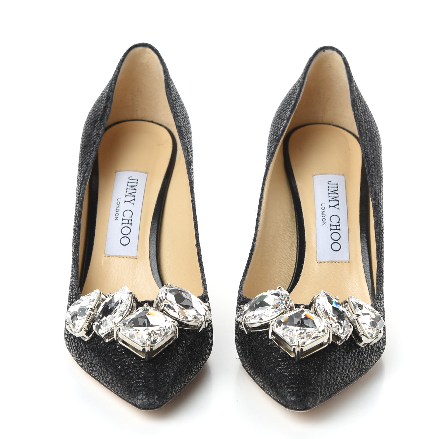 Jimmy Choo Glitter Crystal Marvel 85 Pumps 36.5 Black 2 of 7