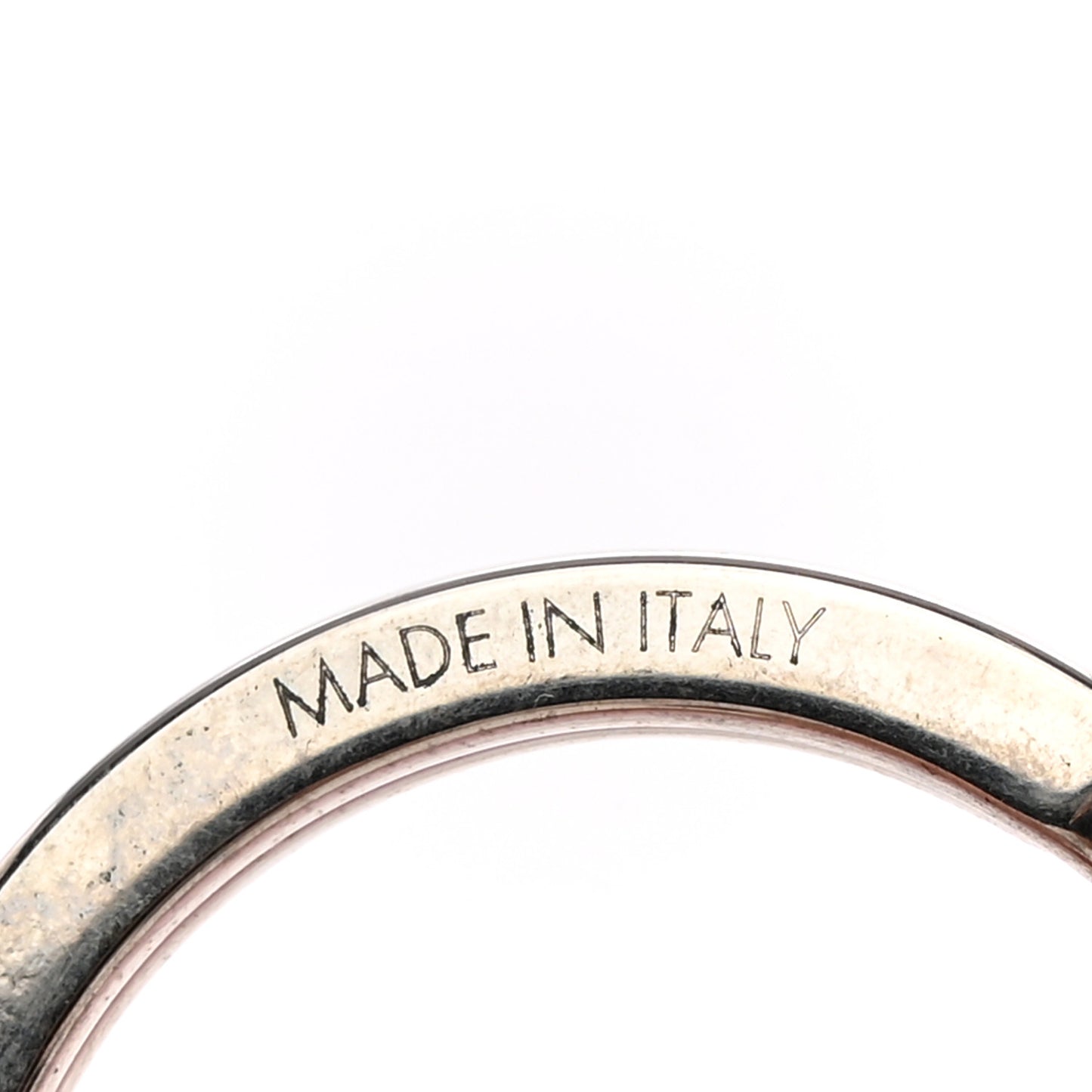 LV Circle Bag Charm Key Holder Silver