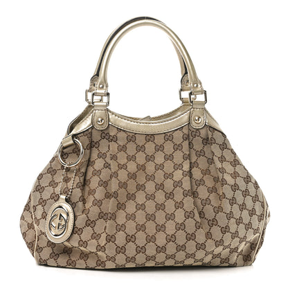 Gucci Monogram Medium Sukey Tote Champagne 1 of 10