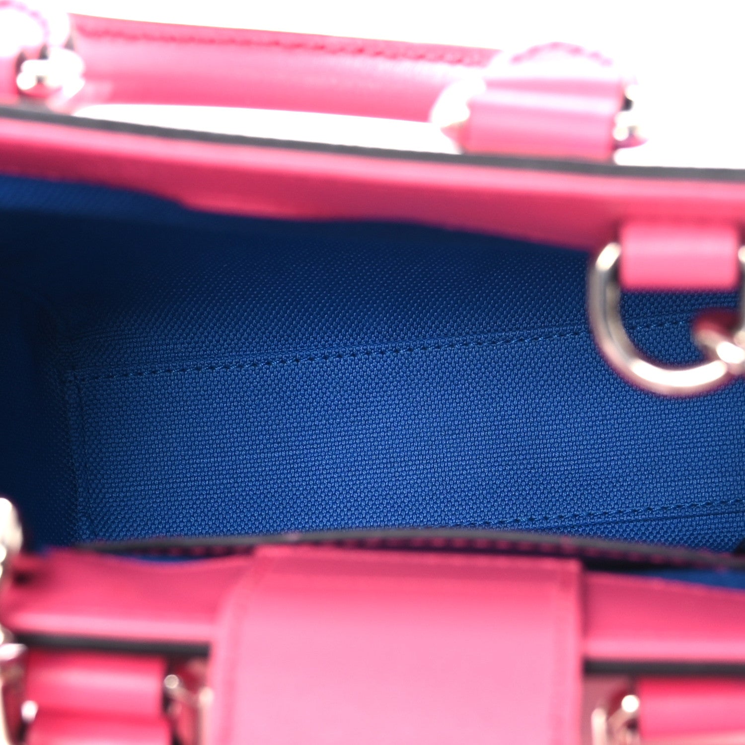 Gucci Calfskin GG Tennis Embossed Mini Tote Bag Modern Fuchsia Modern Blue 5 of 10
