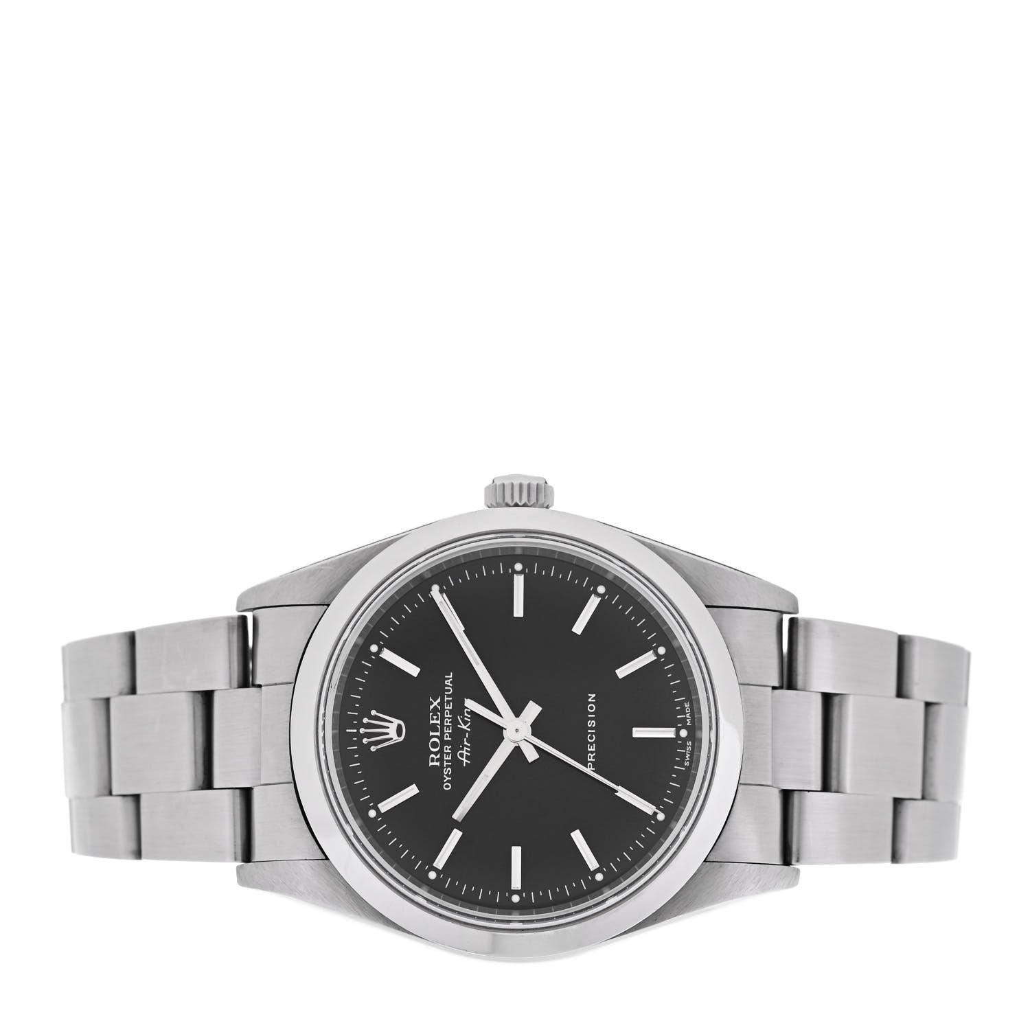 Rolex Stainless Steel 34mm Air-King Oyster Perpetual Precision Watch Black 14000 2 of 4