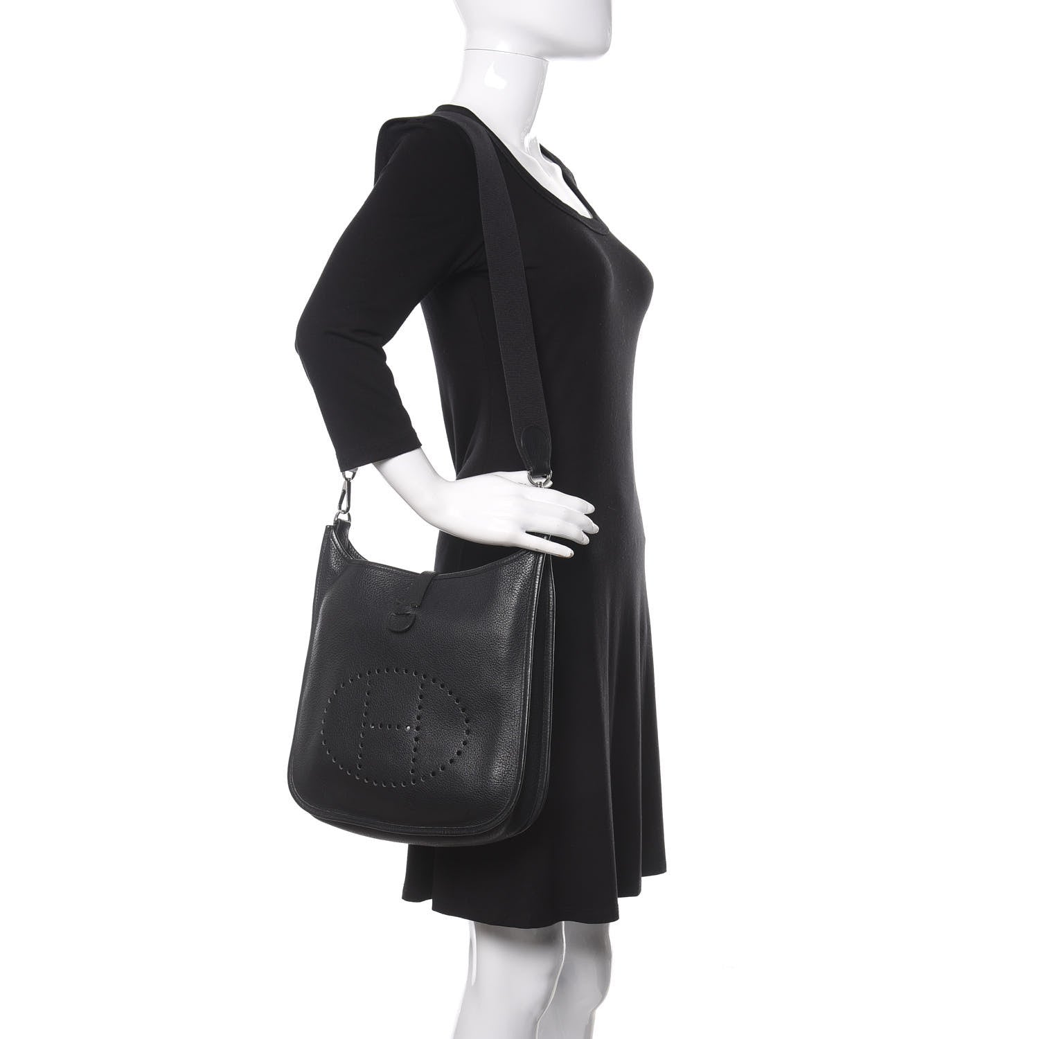 Hermes Taurillon Clemence Evelyne II PM Black 2 of 10