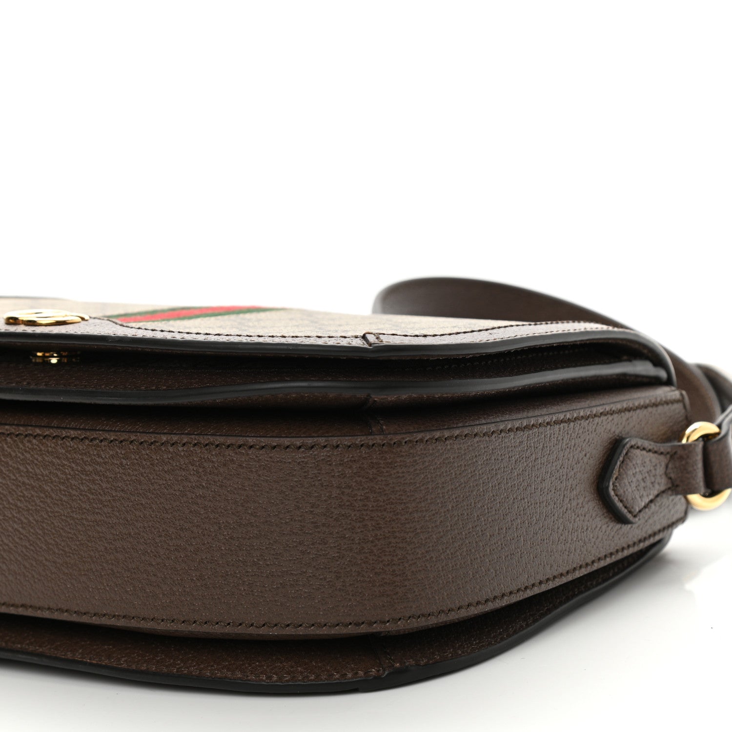 Gucci GG Supreme Monogram Web Small Ophidia Flap Messenger Bag Brown 10 of 10