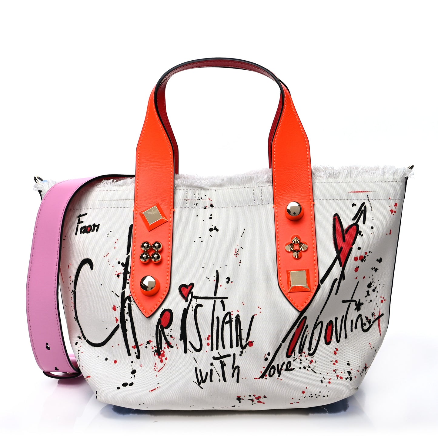 Canvas Frangibus Tote White Multicolor