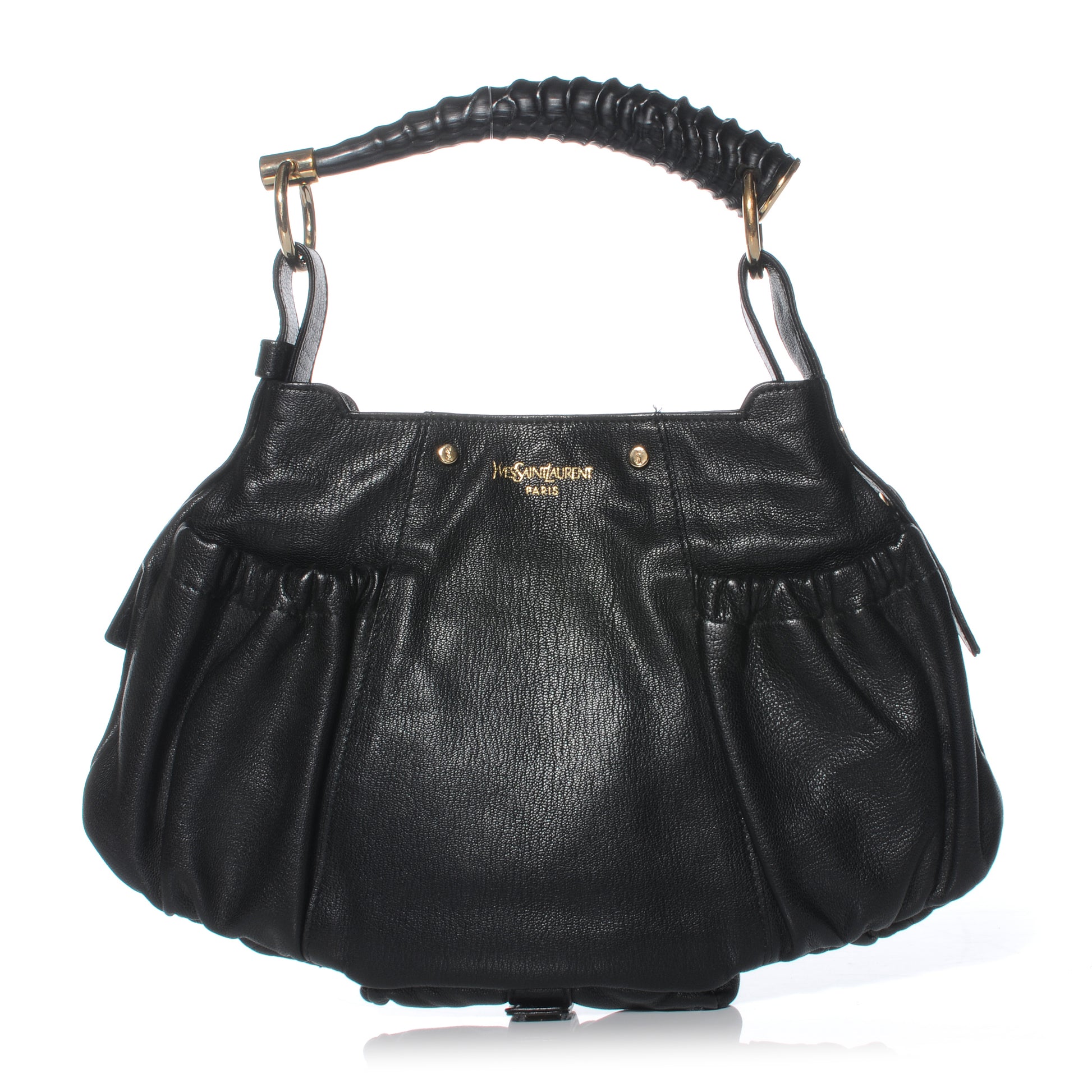 Saint Laurent Chevre Mala Mala Horn Bag Black 1 of 8