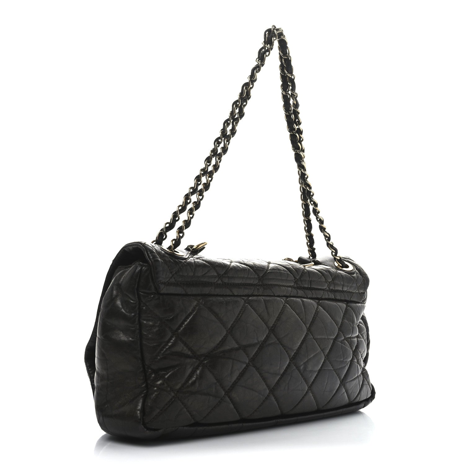 Chanel Aged Calfskin Quilted Medium Pondichery Flap Brown 3 of 10