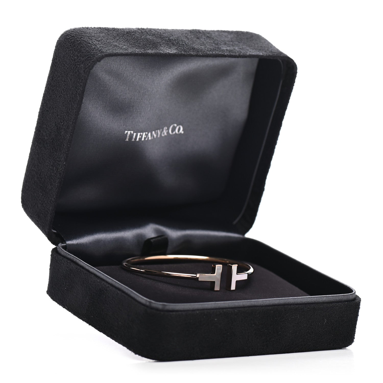 Tiffany 18K Rose Gold Mother of Pearl T Wire Bracelet 6 of 6