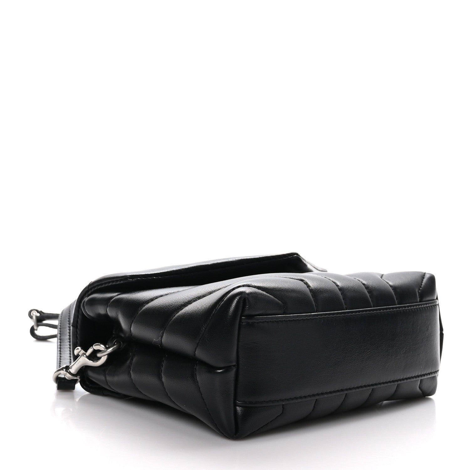 Saint Laurent Calfskin Y Quilted Monogram Toy Loulou Crossbody Bag Black 4 of 13