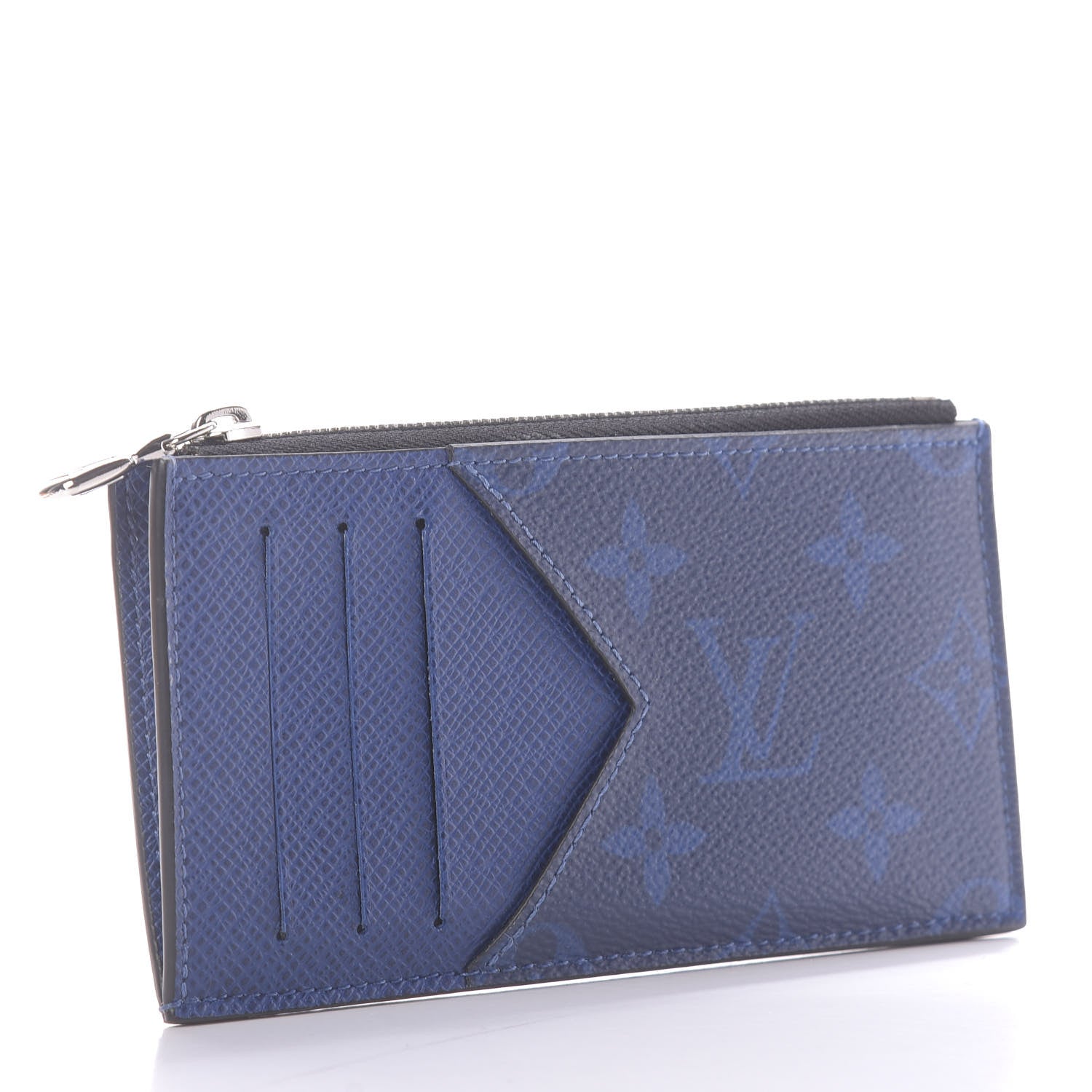 Louis Vuitton Monogram Taiga Coin Card Holder Cobalt 3 of 10
