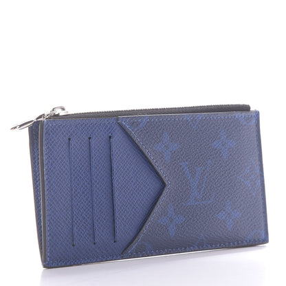Louis Vuitton Monogram Taiga Coin Card Holder Cobalt 3 of 10