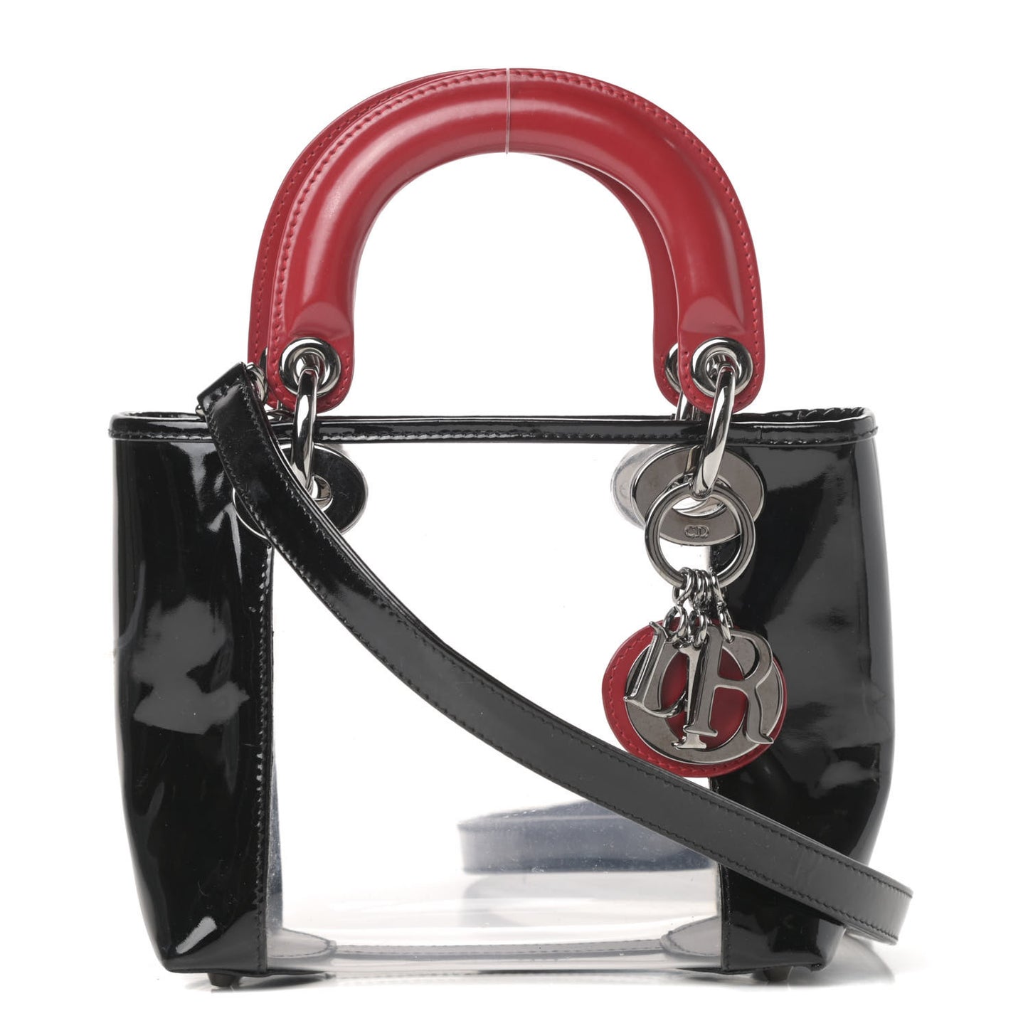 Patent PVC Mini Lady Dior Black Red