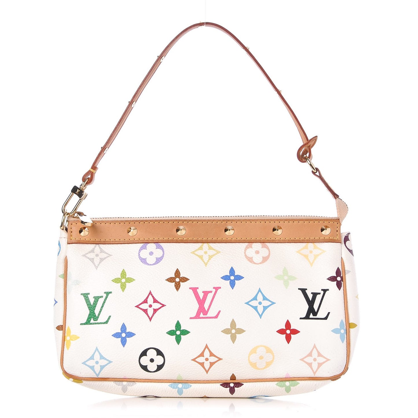 Monogram Multicolor Pochette Accessories White