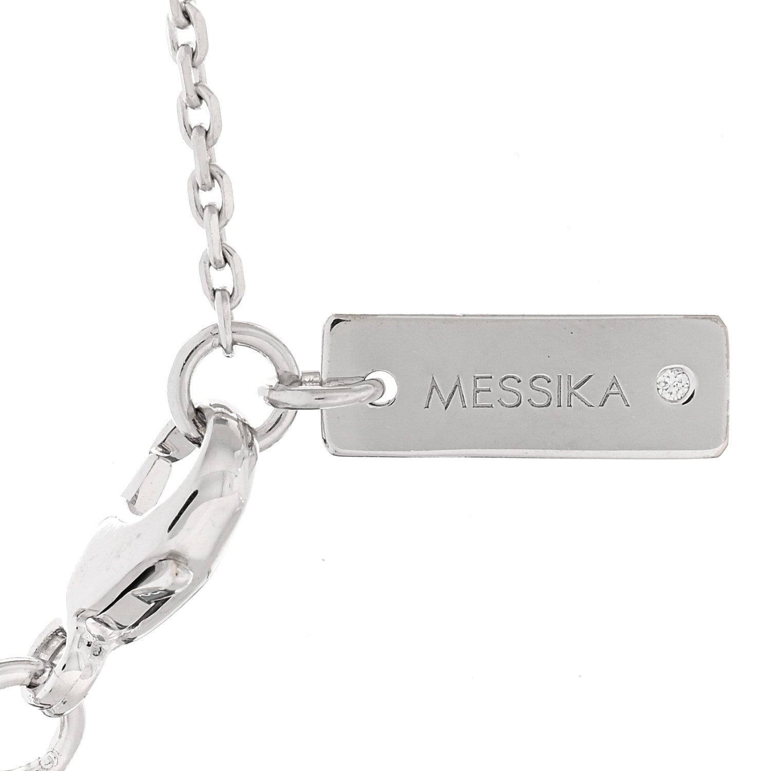 Messika 18K White Gold Diamond My Twin Tie Necklace 3 of 5