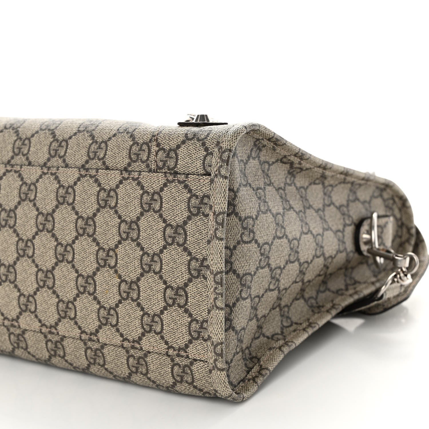 Balenciaga X GUCCI GG Supreme Monogram Neo Classic Silver Hardware City Beige Ebony 9 of 9