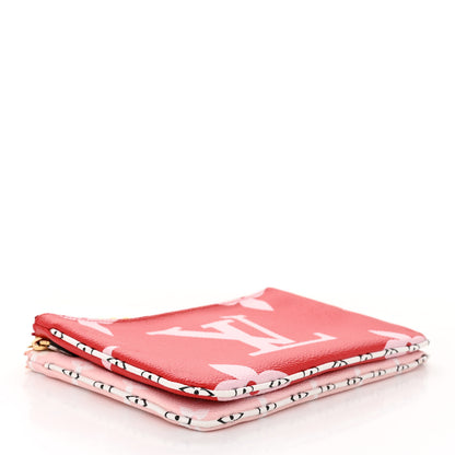 Louis Vuitton Monogram Giant Double Zip Pochette Rouge 4 of 10