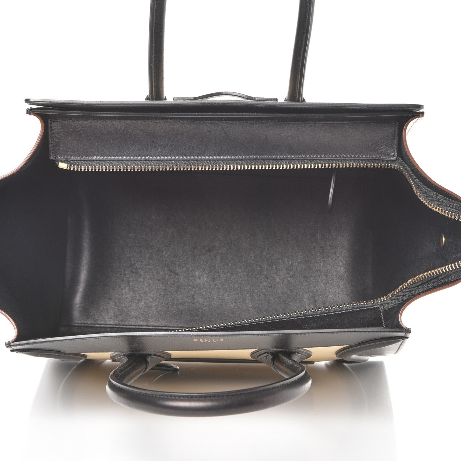 Celine Satin Calfskin Mini Tri-Color Luggage Seashell 5 of 14