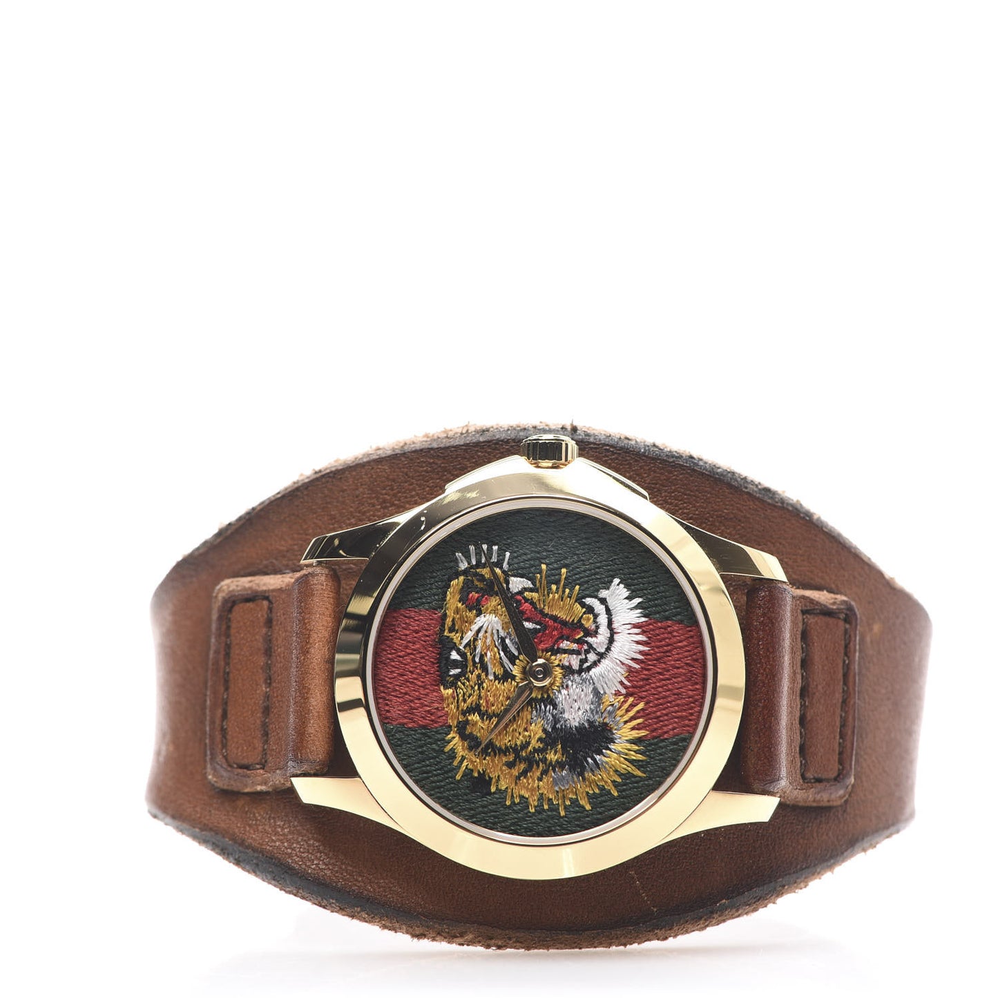 Stainless Steel Calfskin 38mm Le Marché Des Merveilles Tiger Quartz Watch