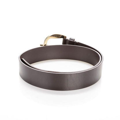 Gucci Calfskin Belt 85 34 Dark Brown 3 of 6