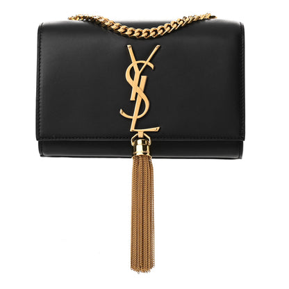 Saint Laurent Calfskin Small Classic Monogram Kate Tassel Satchel Black 1 of 9