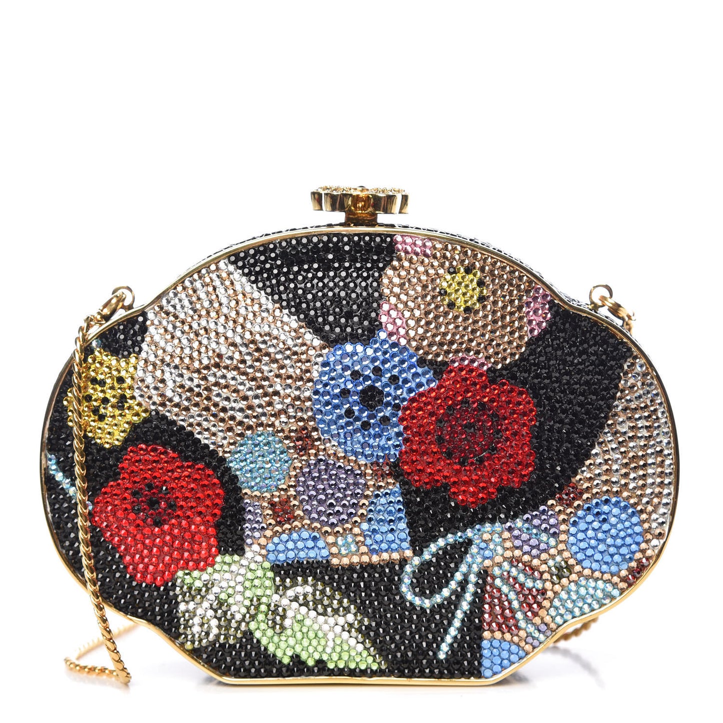 Swarovski Crystal Miniaudiere Clutch Multicolor
