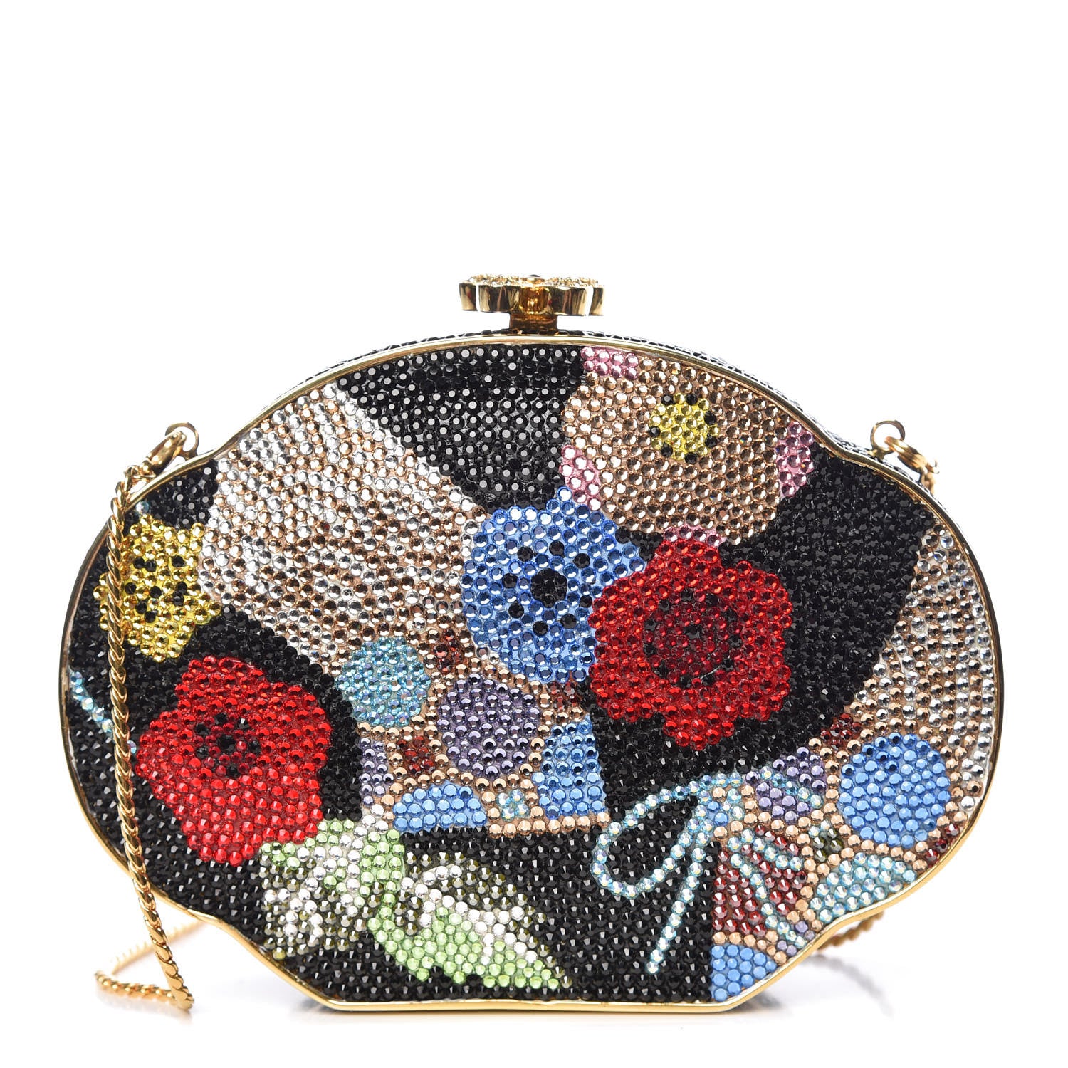 Judith Leiber Swarovski Crystal Miniaudiere Clutch Multicolor 1 of 10