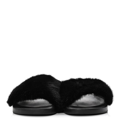 Givenchy Mink Rubber Slide Sandals 37 Black 2 of 8