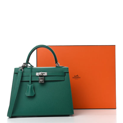 Hermes Epsom Kelly Sellier 25 Malachite 11 of 11