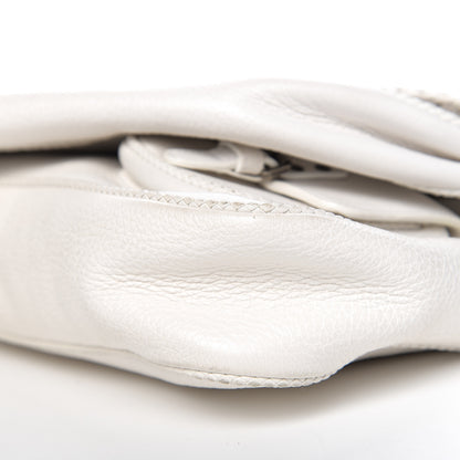 Christian Dior Calfskin Charms Whipstitch Gaucho Double Saddle Bag White 10 of 13