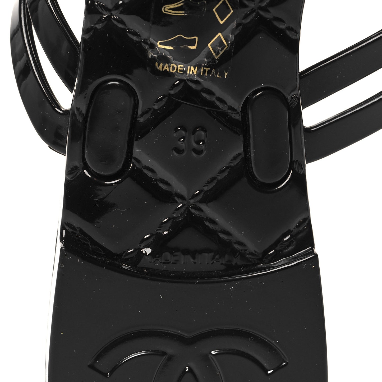 Jelly Camellia Thong Sandals 39 Black Ivory