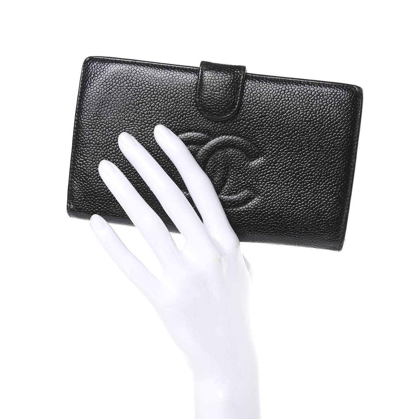 Caviar Timeless CC French Wallet Black