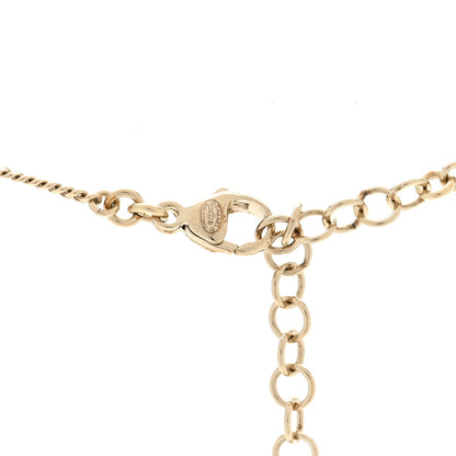 Chanel Resin Crystal Glitter CC Heart Necklace Black Gold 3 of 3