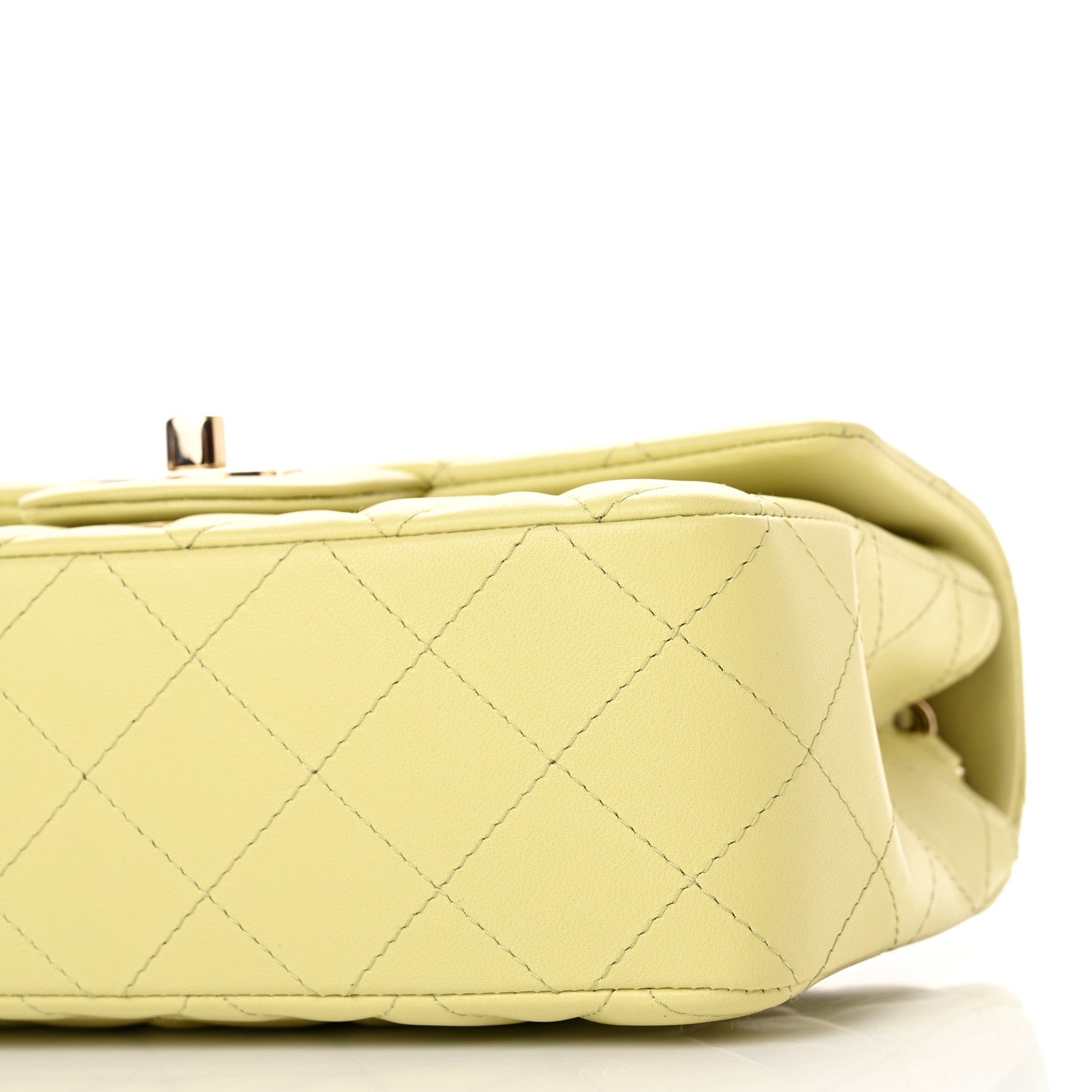 Chanel Lambskin Quilted Mini Rectangular Flap Light Green 10 of 12