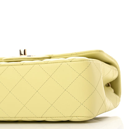 Chanel Lambskin Quilted Mini Rectangular Flap Light Green 10 of 12