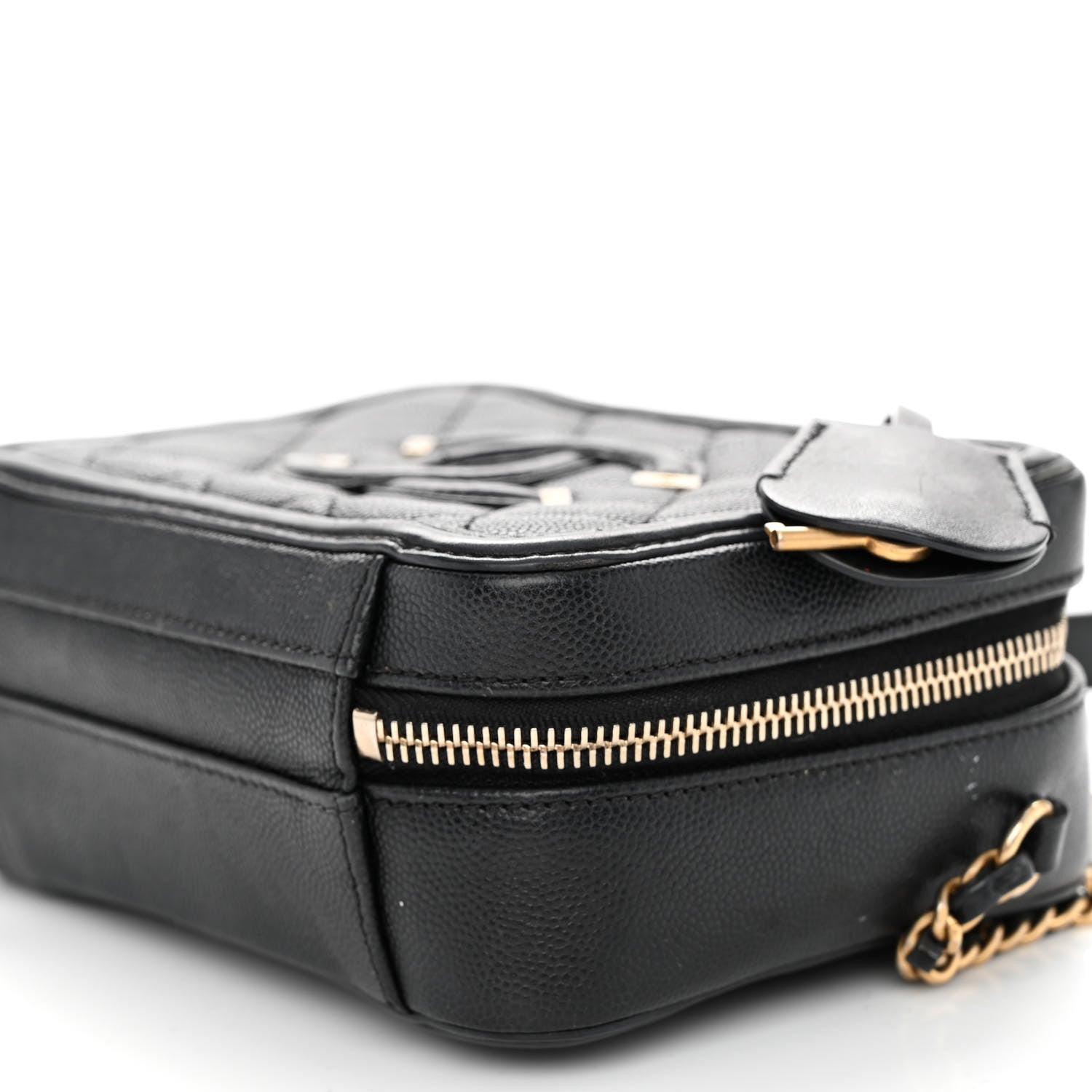 Chanel Caviar Quilted Small CC Filigree Vanity Case Black 9 of 9